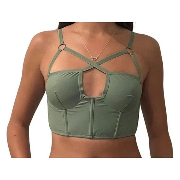 out from under urban outfitters bustier sage green size small new without tags - Picture 5 of 5